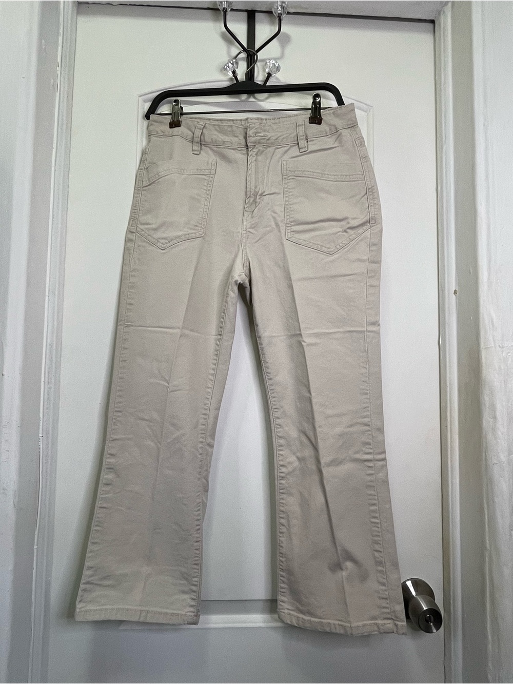 Kensie Cream Casual Pants with Button Fly